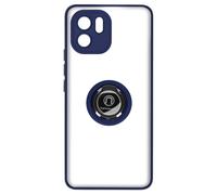 Cover per Xiaomi Redmi A1 e A2 Bimateria Anello Metallico Supporto Blu