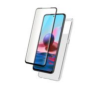 Cover per Xiaomi Redmi Note 10/10S in TPU e salvadisplay in vetro temperato