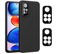 Cover per Xiaomi Redmi Note 11 4G / Note 11S 4G con Pellicola Fotocamera, Custiodia Ultra Sottile Silicone TPU Antiurto AntiGraffio, Shock Absorption Case con Fotocamera Lente Pellicola Protettiva