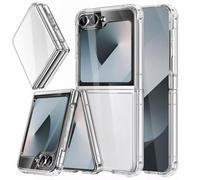 Cover per Z Flip 6,Silicone Slim Clear Custodia Samsung Galaxy Z Flip 6 5G,Soft Sottile Custodia Rigida PC Bumper Flexible Cover per Z Flip 6,Trasparente