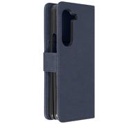 Cover per Z Fold5 portacarte e linguetta magnetica Chesterfield blu