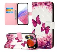 Cover per ZTE Nubia Music 2 Custodia Libro Cover in Pelle PU Portafoglio con Porta Carte Magnetica Protezione Antiurto Cuoio Flip Case Cover per ZTE Nubia Music 2, Farfalla