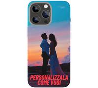 Cover Personalizzata con Foto Logo Testo Iniziali per Telefono Cellulare Iphone 11 12 13 14 15 Pro Max Plus Custodia in TPU Morbido Silicone Trasparente STAMPA Qulità HD (iPhone 14 Pro Max)