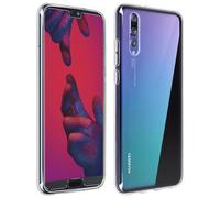 Custodia in Silicone Trasparente + Vetro Temperato Avizar per Huawei P20 Pro