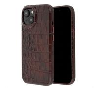 Cover posteriore Selencia Croco con MagSafe Apple iPhone 15 - Choco Brown