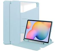 Cover posteriore trasparente compatibile con Samsung Galaxy TAB S6 Lite SM-P610/P615 portapenne, supporto girevole a 360 gradi Folio Flip Smart For tablet Auto Sleep/Wake Tablet Case(Sky Blue)