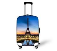 Cover Proteggi Copertura Per Valigie Elastico Antipolvere Copri Bagagli Aeroplano Alfabeto Aeroplano Città Architettura Modello Luggage Trolley Case Cover Protector (Style 3,M(22-25inch))