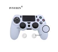 Cover protettiva antiscivolo in silicone bianco per il controller Sony PlayStation Dualshock 4 PS4 DS4 Pro Slim