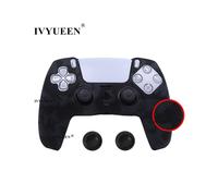 Cover protettiva antiscivolo in silicone con stampa a trasferimento d'acqua, mimetica nera, per controller PlayStation