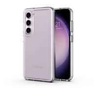 Crong, Custodia Crystal per Galaxy S23 con retro rigido e bordi rialzati