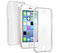Avizar Custodia protettiva iPhone 5/5S/SE in silicone e policarbonato Protezione 360º Champagne