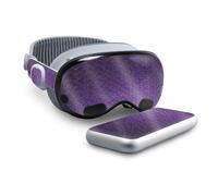 Cover protettiva lucida con glitter compatibile con Beats Solo 4 - Viola Diamond Plate - Pellicola protettiva in vinile 3M di alta qualit - Faci