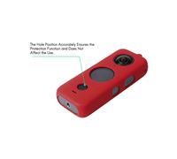 Cover Protettiva nel Silicone per Insta 360 ONE X2 Cover Protettiva per Schermo per Obiettivo Accessori per Fotocamera Antigraffio,Rosso