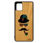 Cover protettiva per Note 10 Lite in legno silicone per ritratto pipa uomo blu design 4G portatile signor vernice per Samsung Galaxy