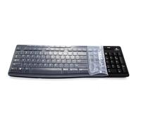 Cover protettiva per tastiera ultra sottile in silicone trasparente compatibile con tastiera Logitech K200 K260 K270 MK200 MK260 MK270 (trasparen