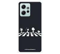 Cover protettiva per Xiaomi Redmi Note 12 4G ufficiale dei personaggi dei Beatles di Peanuts per proteggere il tuo cellulare. Custodia in silicone trasparente flessibile per Xiaomi con licenza