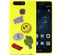 Cover Pura TPU Patch-Mania + 5 Adesivi Sticker Custodia Per Huawei P9