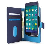 Cover Puro flip wallet blu taglia M custodia portafoglio per cellulari fino 4.3