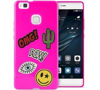 Cover Puro TPU Patch-Mania + 5 Adesivi Sticker Custodia Per Huawei P9 Lite
