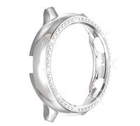 Cover rigida compatibile con Galaxy Watch Active 2 da 40 mm e 44 mm, con placcatura in policarbonato resistente agli urti e agli urti (argento, 44 mm)
