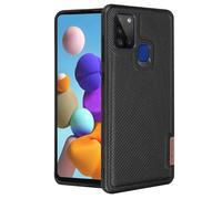 Cover Rigida per Galaxy A21s Retro Tessuto Dux Ducis Nera
