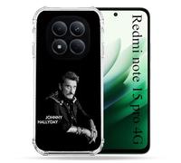 Cover rinforzata per Redmi Note 15 Pro 4G Musica Johnny Hallyday Nero