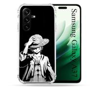 Cover rinforzata per Samsung Galaxy A37 5G Manga One Piece Luffy, colore: Nero