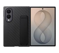 Samsung Carbon Standing Case custodia in fibra aramidica con supporto a cavalletto per Galaxy Z Fold8, 2 pellicole schermo anteriore incluse, Black