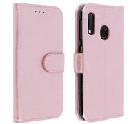 Cover Samsung Galaxy A20e Custodia Portacarte Funzione Supporto Rosa Oro