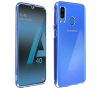 Cover Samsung Galaxy A40 Silicone Morbida/Pellicola Vetro Temp. 9H Trasparente