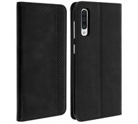 Cover Samsung Galaxy A50 Custodia Effetto Invecchiato Portacarte Supporto - Nero