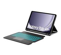 Cover Samsung Galaxy Tab A9 Plus con Tastiera Touchpad, Retroilluminata 7-Colore Italiano 3-Canali Bluetooth Rimovibile Supporto Magnetico Ritratto/Landscape per Samsung Tab A9+ 11 Pollici 2023, Nero