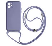 Cover Semirigida per iPhone 11 Cordino Nylon 80 cm Viola Chiaro