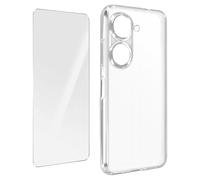 Cover Silicone Asus Zenfone 9 + Vetro Temperato Trasparente