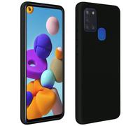 Cover silicone Galaxy A21s semi-rigida opaca soft touch nero