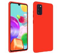 Cover silicone Galaxy A41 semi-rigida opaca soft touch rosso