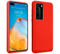 Cover silicone Huawei P40 Pro semi-rigida opaca soft touch rosso