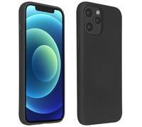 Cover silicone iPhone 12 / 12 Pro semi-rigida opaca soft touch nero