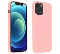 Cover silicone iPhone 12 / 12 Pro semi-rigida opaca soft touch rosa