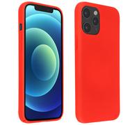 Cover silicone iPhone 12 / 12 Pro semi-rigida opaca soft touch rosso