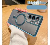 Cover Silicone Magnetica 4K per Samsung S21 S22 S23 S24 Ultra Vetro Camera