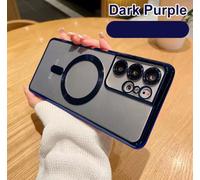 Cover Silicone Magnetica 4K per Samsung S21 S22 S23 S24 Ultra Vetro Camera