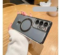 Cover Silicone Magnetica 4K per Samsung S21 S22 S23 S24 Ultra Vetro Camera