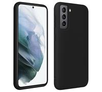 Cover silicone per Galaxy S21 semi-rigida opaca soft touch nero