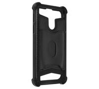 Custodia in silicone Avizar con portafoglio nero per smartphone da 5,3" a 5,5"