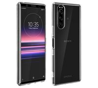 Cover Sony Xperia 5 Silicone Morbida / Pellicola Vetro Temperato 9H Nero