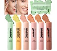 Cover Stick Concealer, 6 Color Facial Concealer, 4.72x6.3 inches Compact Lightweight Long Lasting Neutralizer for Natural Finish, Hides Blemishes and Imperfections