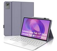Cover tastiera Trackpad per Lenovo Idea Tab 11" 2025, custodia AZERTY francese rimovibile Keyboard con Bluetooth senza fili e touchpad multipoint e custodia premium per Lenovo Idea Tab K11 Gen 2