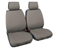 Lampa Coprisedili auto Cover-Tech Leatherette – coppia anteriore in similpelle Grigio scuro