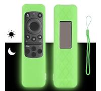 Cover telecomando in silicone compatibile con Samsung TM2361E BN5901432A BN5901454A BN5901436A TV Cellule Solare Telecomando Cover Protettiva Antiurto con Lanyard(Verde Fluorescente)